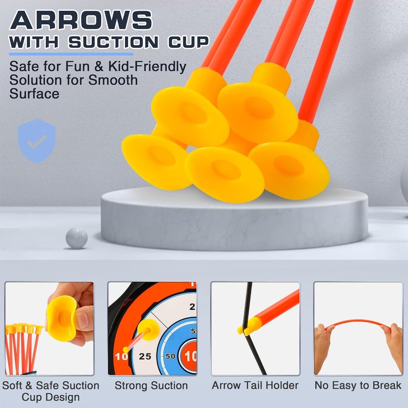 Handwell Archery Toy Set for Kids, LED Light Up Bow and Arrow Set with 10 Suction Cup Arrows, Standing Target & Quiver, Indoor Outdoor Games Stuff for Boys Girls Children Aged 3-12 Year Old - Image 5